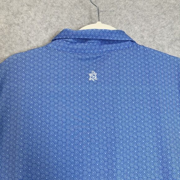 Turtleson Men's XXL Performance Polo Golf Athletic Shirt Blue Tortoise Shell‎ - Picture 10 of 14